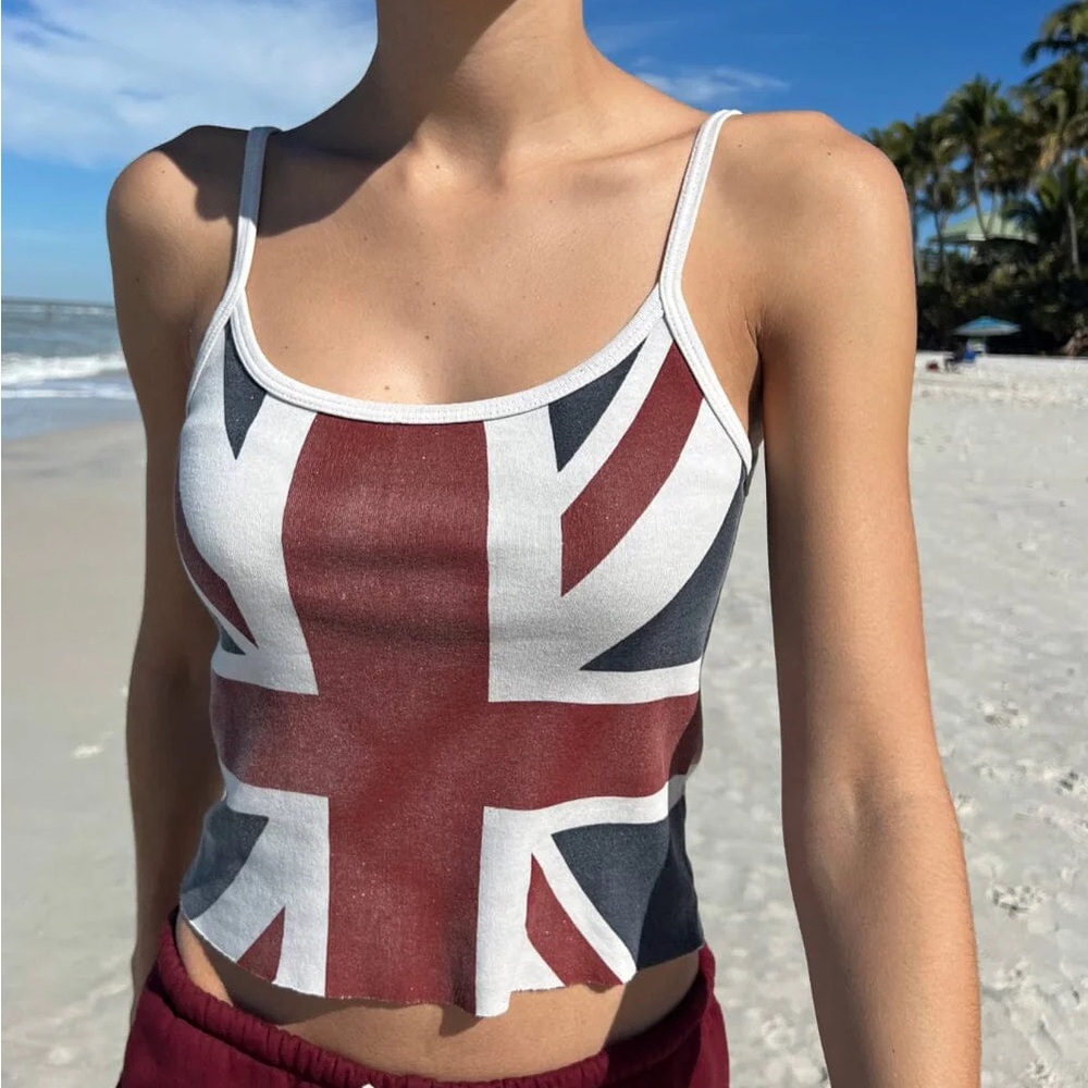 Brandy Melville Union Jack Camisole - Red, White, Blue